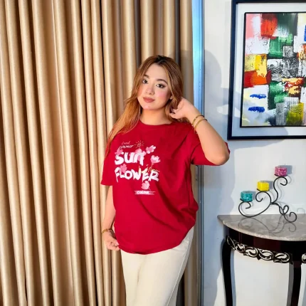 Sunflower Merun Cotton Tee