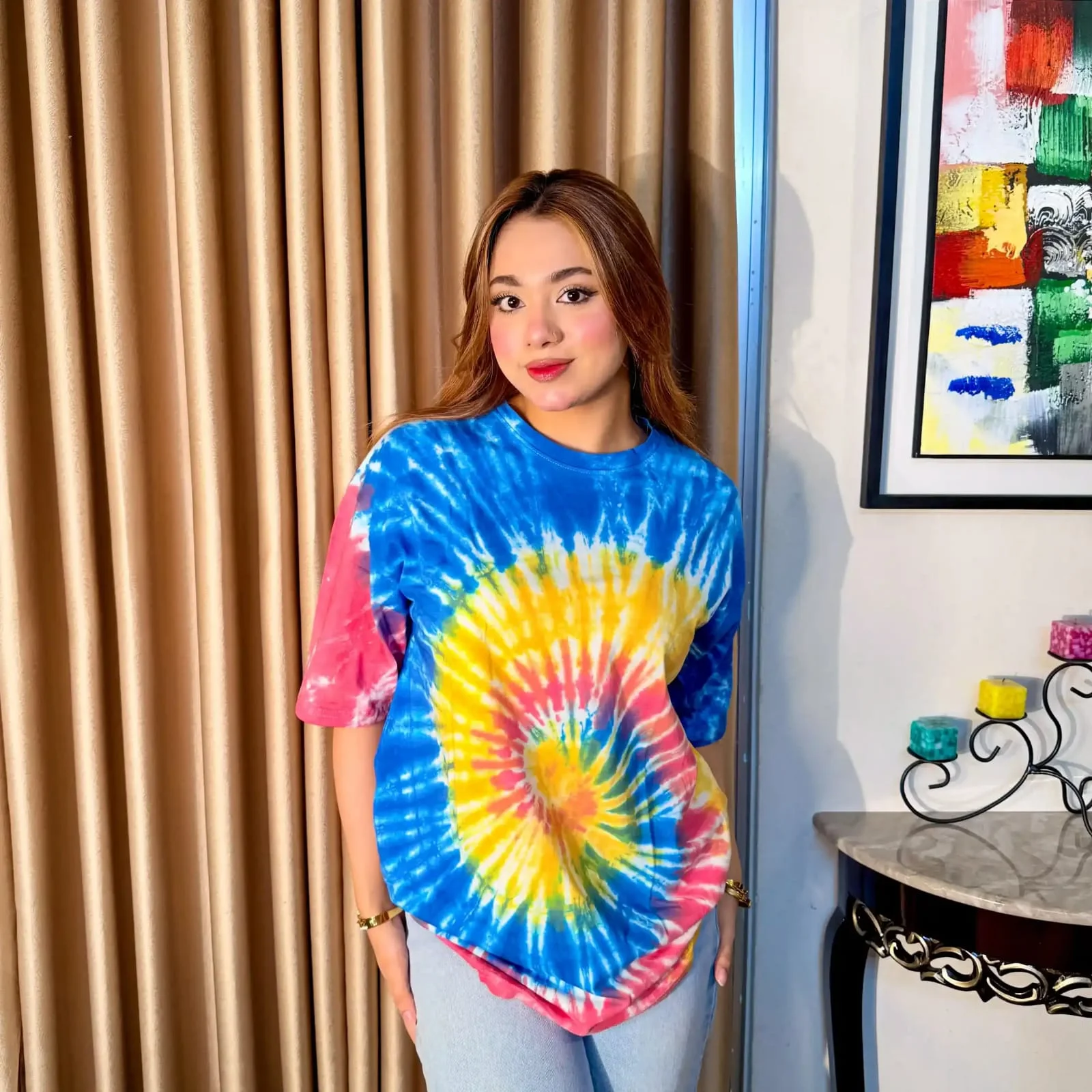 Blue BATIK Cotton Tee